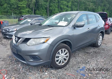 2015 Nissan Rogue S из США, поврежденный, VIN KNMAT2MV1FP580419